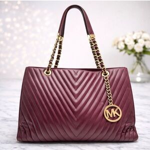 Michael Kors Susannah Chevron Quilted Tote